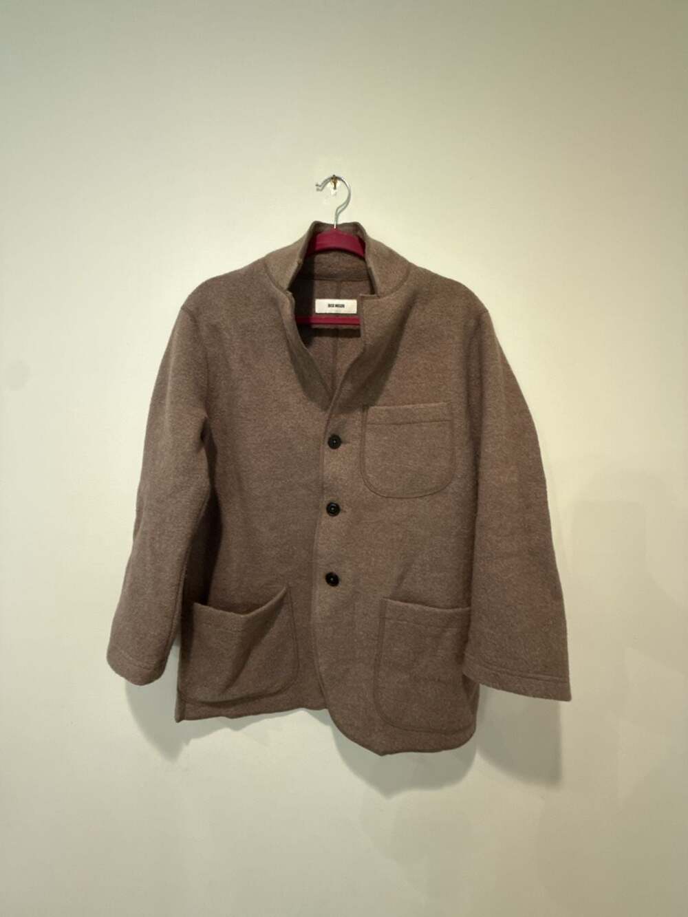 Buck Mason 100% Merino Wool Chore Coat Jacket Brown Size Medium